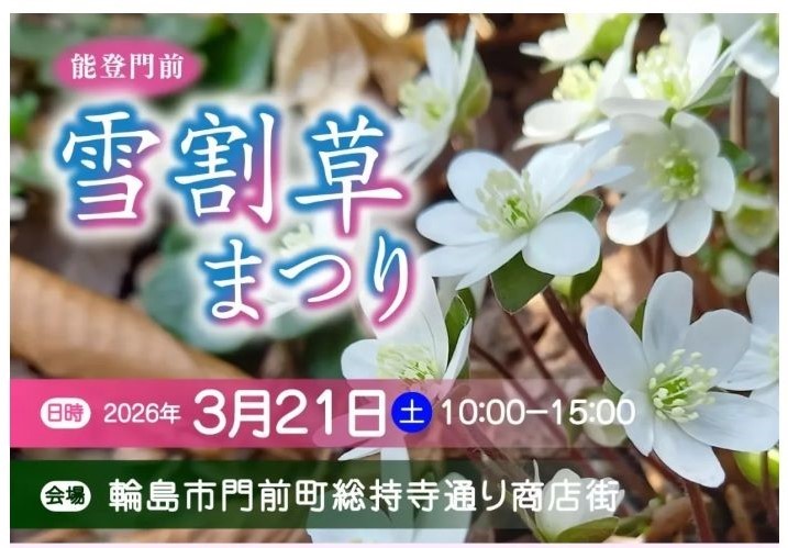 能登門前　雪割草まつり　令和8年3月21日開催｜輪島市